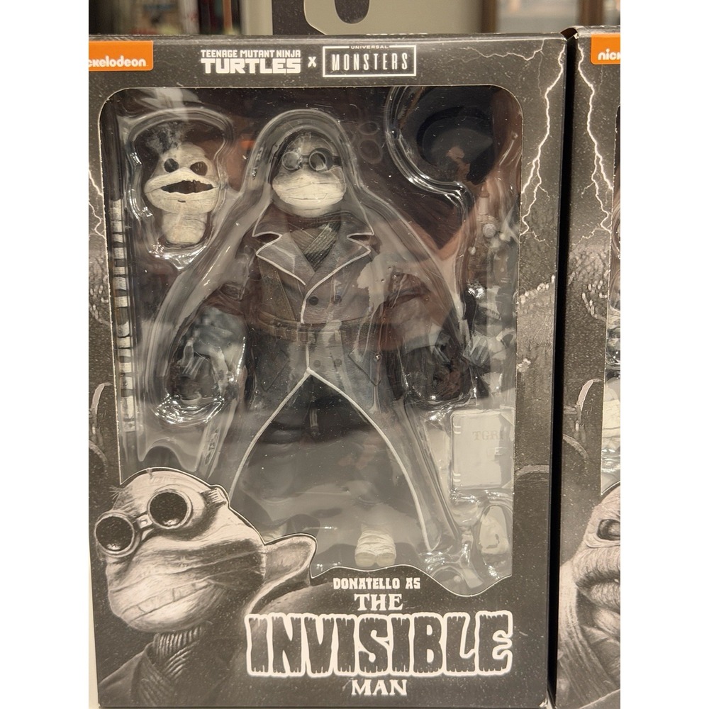 NECA Universal Monsters TMNT Donatello as Invisible Man 7in Action Figure NIB
